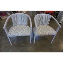 PAIR OF VINTAGE TUB CHAIRS, REUPHOLSTERED AND PAINTED