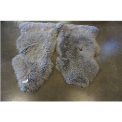 2 GREY WINDWARD SHEEP SKINS