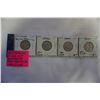 Image 2 : 4 CANADIAN SILVER KING GEORGE IV 25c 1948,58,59,60