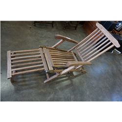 FOLDING TEAK DECK CHAIR