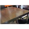 Image 8 : MODERN DINING TABLE W/ JACK KNIFE LEAF AND 4 BAR STOOLS