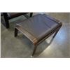 Image 2 : BROWN LEATHER BENTWOOD IKEA CHAIR W/ FOOT STOOL