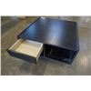 Image 3 : ESPRESSO FINISH ROLLING COFFEE TABLE