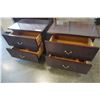 Image 2 : PAIR OF CHERRY FINISH 2 DRAWER NIGHT STANDS