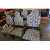 Image 1 : SET OF 6 ANTIQUE OAK AND UPHOLSTERED DINING CHAIRS