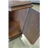 Image 4 : WALNUT HEXAGON END TABLE AND 2 DRAWER END TABLE