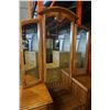 Image 3 : OAK DOUBLE DRESSER VANITY W/ MIRROR