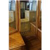 Image 4 : OAK DOUBLE DRESSER VANITY W/ MIRROR