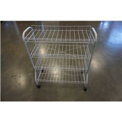 WHITE WIRE SHOE RACK