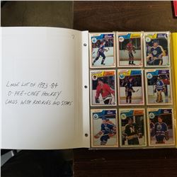 BINDER OF OPEECHEE HOCKEY CARDS 1983-84