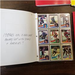 BINDER OF OPEECHEE HOCKEY CARDS 1984-85