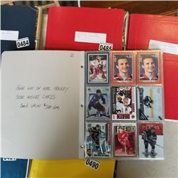 BINDER OF NHL INSERT CARDS