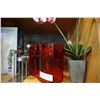 Image 4 : LOT OF GLASS VASES, WATERING GLOBES, AND ARTIFICIAL PLANTS