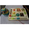 Image 1 : VINTAGE FISHER PRICE ROLY POLY CHIME BALL FROM 1966 AND ACTIVITY CENTER