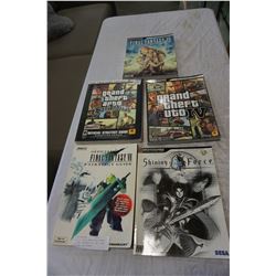 LOT OF VIDEO GAME GUIDE BOOKS - FINAL FANTASY VII, XII, GTA IV, AND SAN ADREAS