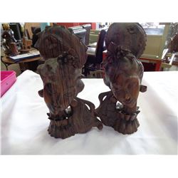 2 HAND CARVED EASTERN FIGURES