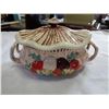 Image 1 : ARNEL LIDDED DISH AND ART GLASS VASE