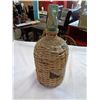 Image 2 : METAL WRAP ANTIQUE SELTZER BOTTLE AND WICKER WRAPPED BACARDI LIQUOR BOTTLE