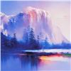 Image 2 : H. Leung, "Glacier Lake" Limited Edition on Canvas, Numbered and Hand Signed with Letter of Authenti