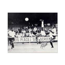  Scissor Kick  Print, Autographed by Legendary Brazilian Footballer, Pele.