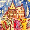 Image 2 : Wayne Ensrud "Chateau Ausone" Mixed Media Original Artwork; Hand Signed; COA