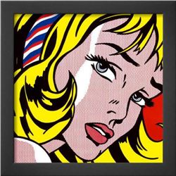 Roy Lichtenstein "Girl with Hair Ribbon" Custom Framed Offset Lithograph