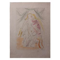 Salvador Dali- Original engravings with color "Venus, Mars et Cupidon"