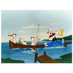 Myron Waldman (1908-2006). "Gone Fishing" Limited Edition Hand Inked and Painted Animation Cel, Numb