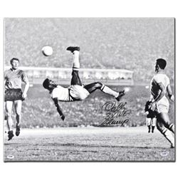 "Scissor Kick" Autographed Print on Gallery Wrapped Canvas, Hand Signed by Legendary Brazilian Footb