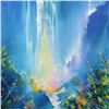 Image 2 : Thomas Leung, "Green Forest Falls" Limited Edition on Canvas, Numbered and Hand Signed with Letter o