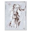 Image 1 : Marta Wiley, "Sorceress" Original Ink Sketch, Hand Signed and Thumb Printed with Certificate of Auth