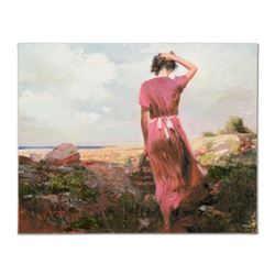 Pino (1939-2010),  Windy Day  Artist Embellished Limited Edition on Canvas, AP Numbered and Hand Sig