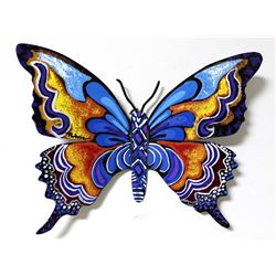 Patricia Govezensky- Original Painting on Cutout Steel "Butterfly CLXXX"