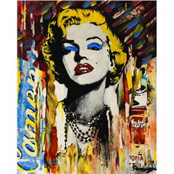 Nastya Rovenskaya- Mixed Media "Marilyn Monroe II"