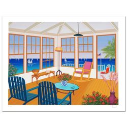  New England Villa  Limited Edition Serigraph by Fanch Ledan, Numbered and Hand Signed with Certific