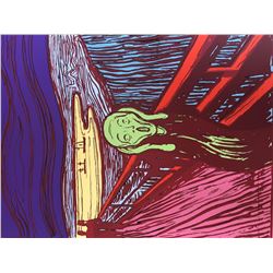 Andy Warhol- Silk Screen  Munch's 'The Scream' - Green 