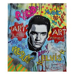 Nastya Rovenskaya- Original Oil on Canvas "Time For Elvis "