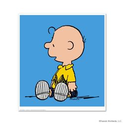 Peanuts,  Charlie Brown: Blue  Hand Numbered Limited Edition Fine Art Print with Certificate of Auth