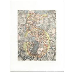 Guillaume Azoulay,  Five  Limited Edition Hand Colored Etching, Numbered and Hand Signed with Letter