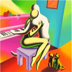 Mark Kostabi  THE RIGHT NOTES  Original Serigraph