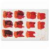 Image 1 : Ringo, "Eleven Bulls (Picasso)" One-of-a-Kind Hand-Pulled Silkscreen and Mixed Media Painting on Can