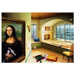 Orlando Quevedo, "Mona Lisa" Limited Edition on Canvas, Numbered and Hand Signed with Certificate of