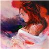 Image 2 : Christine Comyn, "Woman in Red" Limited Edition on Canvas, Numbered and Hand Signed with Letter of A