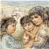 Image 2 : "Zalina with Aries and Ande" Limited Edition Lithograph by Edna Hibel (1917-2014), Numbered and Hand