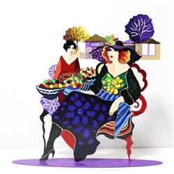 Patricia Govezensky- Original Painting on Cutout Steel "Old Memory"