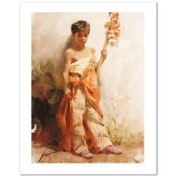 "The Young Peddler" Limited Edition Giclee by Pino (1939-2010). Numbered and Hand Signed with Certif