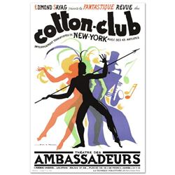 "Cotton Club" Hand Pulled Lithograph by the RE Society, Image Originally by Jean Mercier. Includes C