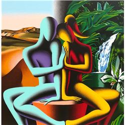 Mark Kostabi "TOUCHING DREAMS" Original Serigraph