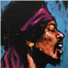 Image 2 : "Jimi Hendrix (Bandana)" Limited Edition Giclee on Canvas (28" x 35") by David Garibaldi, Numbered a