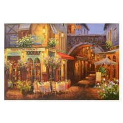 Viktor Shvaiko,  Evening in Provence  Hand Embellished Limited Edition Serigraph on Canvas, Numbered